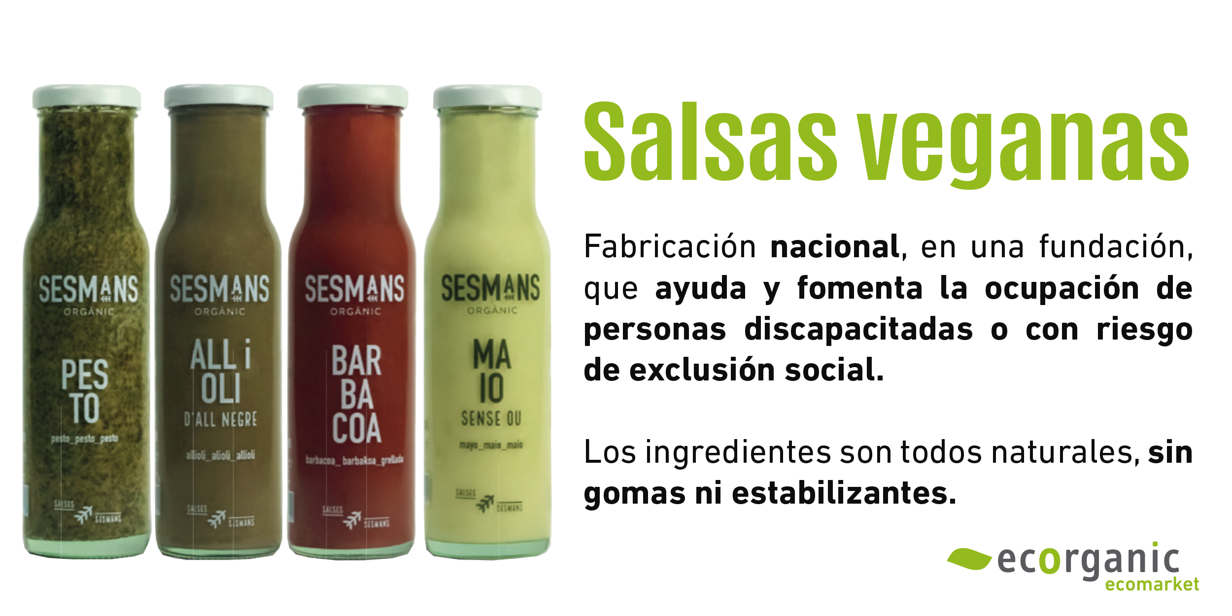 Salsas veganas y ecológicas (Sesmans)
