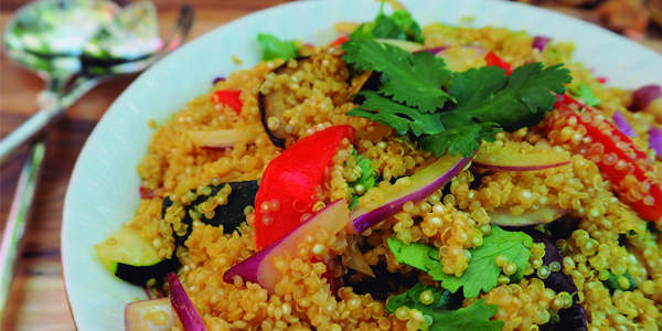 Quinoa salteada con verduras